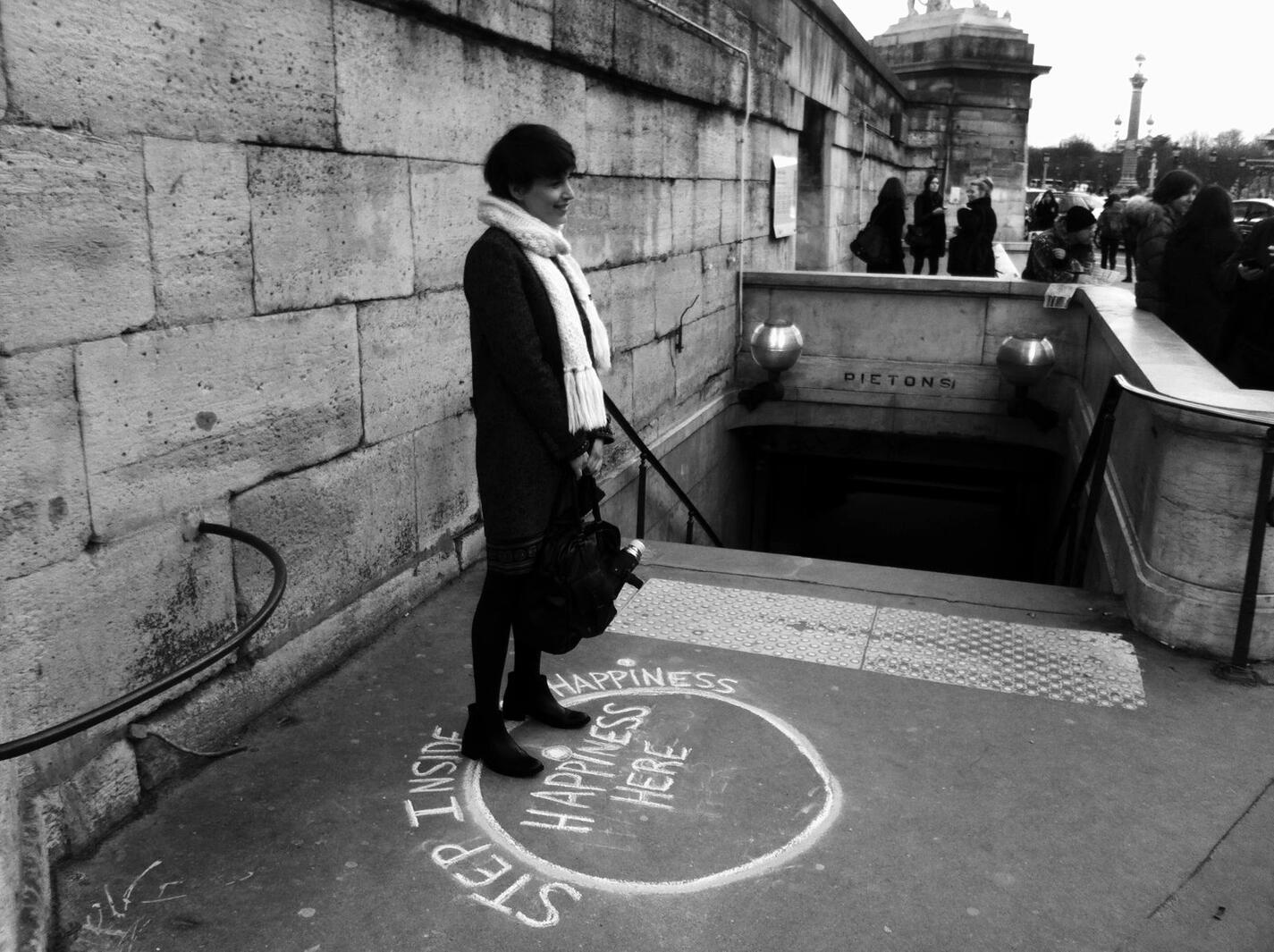 Happiness Here Street Art, 2014, Paris